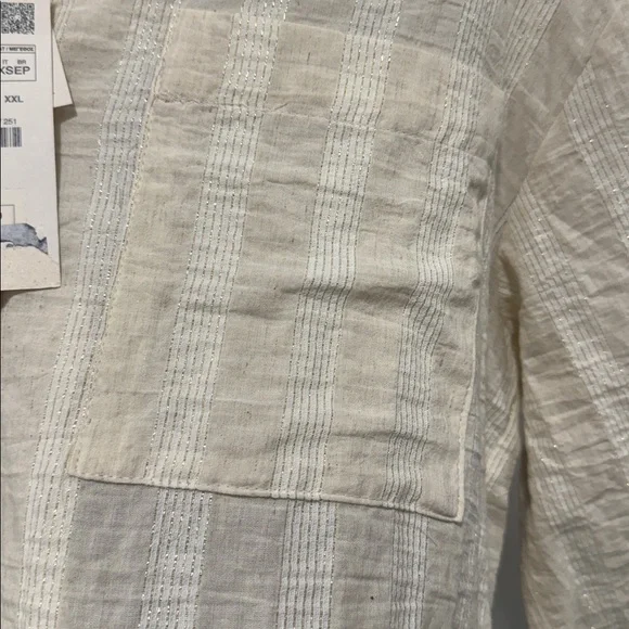 Zara TEXTURED PYJAMA-STYLE BLOUSE - Picture 4 of 8